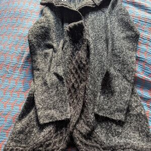 Gray Wool Blend Coat